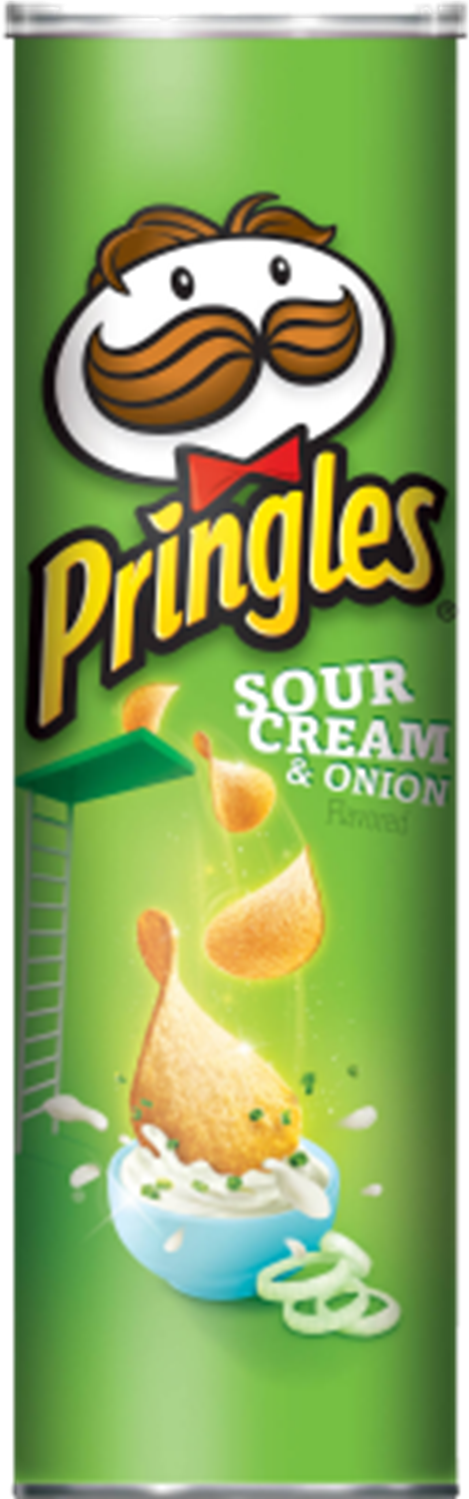 Picture Of Pringles Sour&cream-165g - Pringles Sour Cream And Onion Chips (3000x3000), Png Download