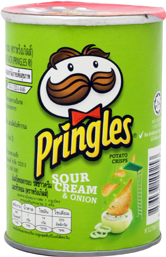 Pringles 42g Sour Cream & Onion - Diet Food (550x684), Png Download