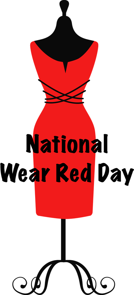 Red Dress Clipart Day - National Wear Red Day Clip Art (435x954), Png Download