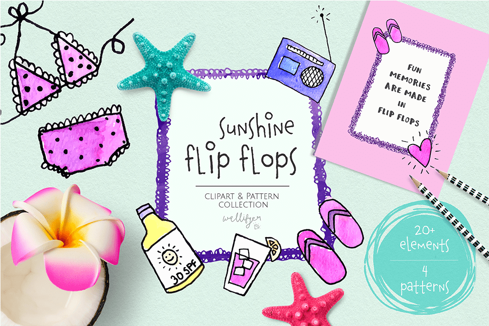 Fun And Edgy Summer Holiday Clip Art Images By Wallifyer (1000x1000), Png Download