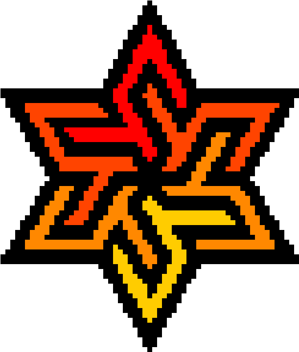 Fire Flower - Example Of Pixel Art (810x820), Png Download