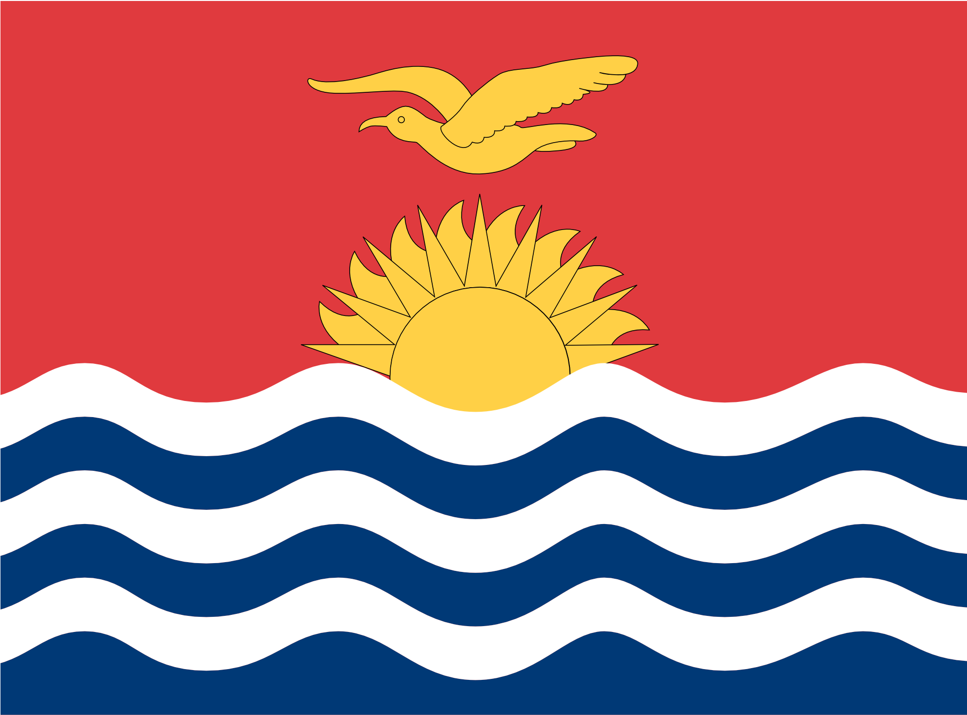 Kiribati Flag 1979px 188 - South Pacific Islands Flag (1979x1979), Png Download