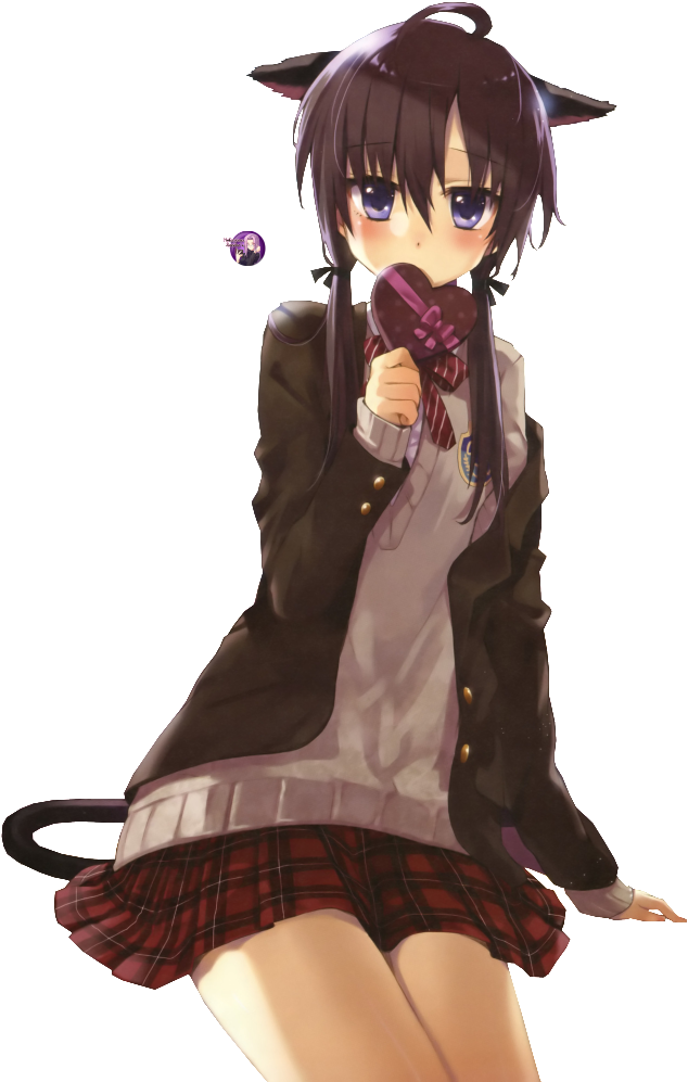 Anime Neko Girl Render - Sadoru Chiba (746x1024), Png Download