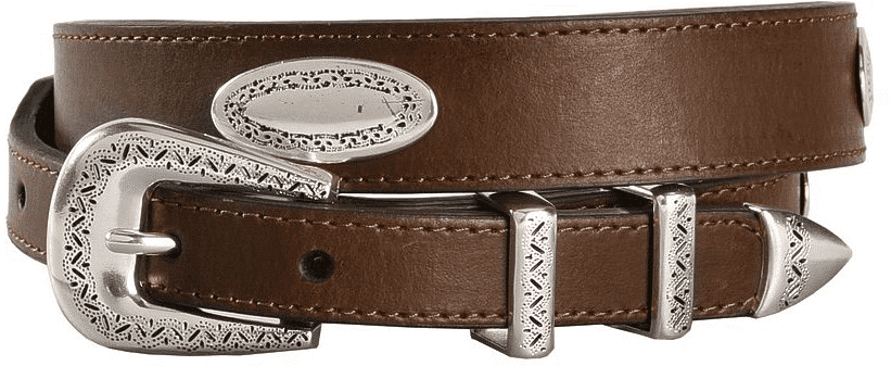 Men's Top Hand Tapered Oval Conchos Belt By Nocona - Buckle (839x839), Png Download