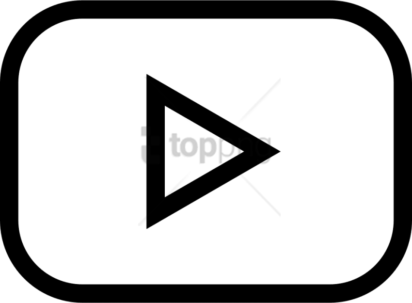 Free Png Youtube Play Buttom Icon Transparent Png Image - Play Store Line Icon (850x625), Png Download