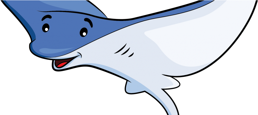 Cartoon Ray - Sting Ray Clip Art (940x400), Png Download