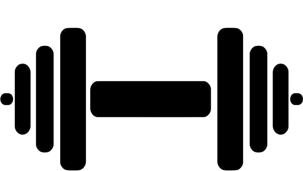 Training - Dumbbell Symbol (1000x780), Png Download