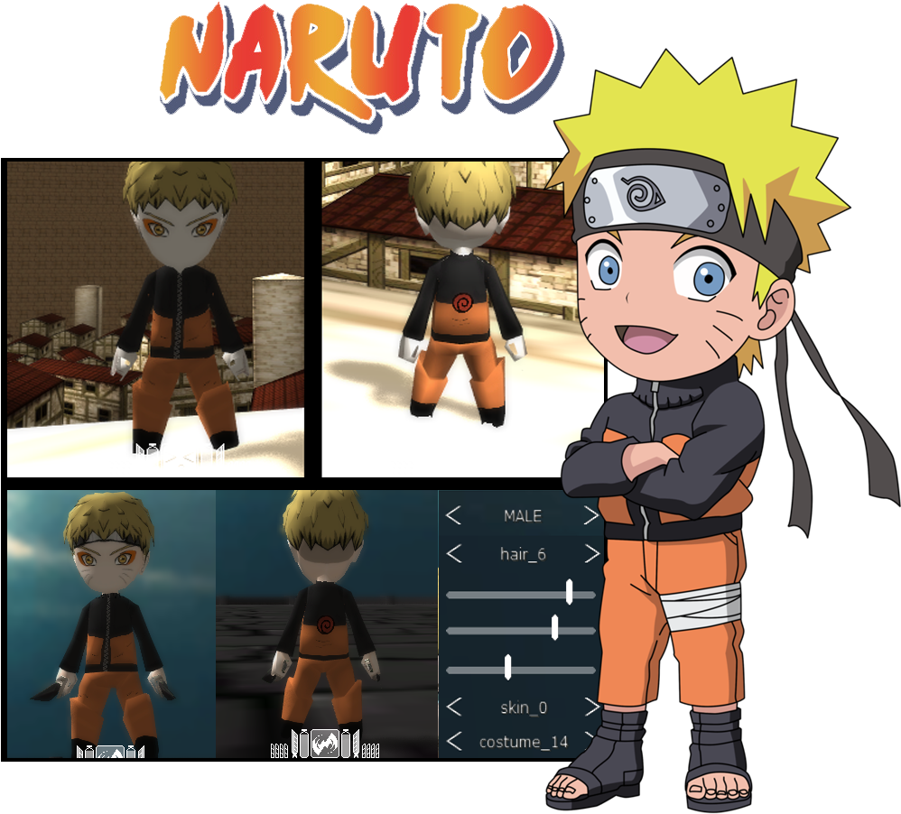 Naruto Set - Naruto Uzumaki Costume Chibi (997x935), Png Download