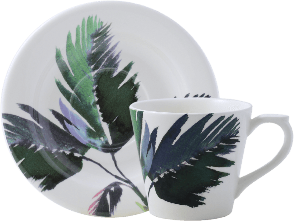 00 Vegetal Tea Cup And Saucer - Jardins Extraordinaires 1 Japanese Tea (960x720), Png Download