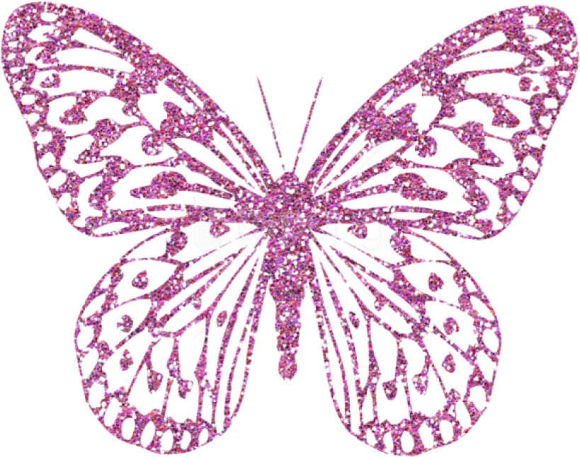 Free Png Pink Decorative Butterfly Png Images Transparent - Pink Butterfly Png Transparent (850x671), Png Download