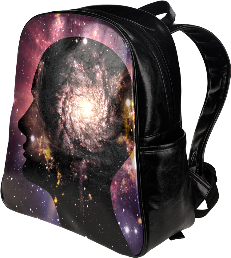 Psylocke Authentic Leather Backpack With Human Head - Galaxy (1000x1000), Png Download