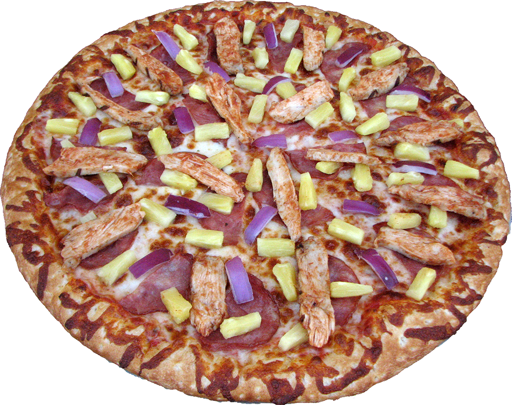 Bbq Hawaiian Pizza - California-style Pizza (1000x791), Png Download
