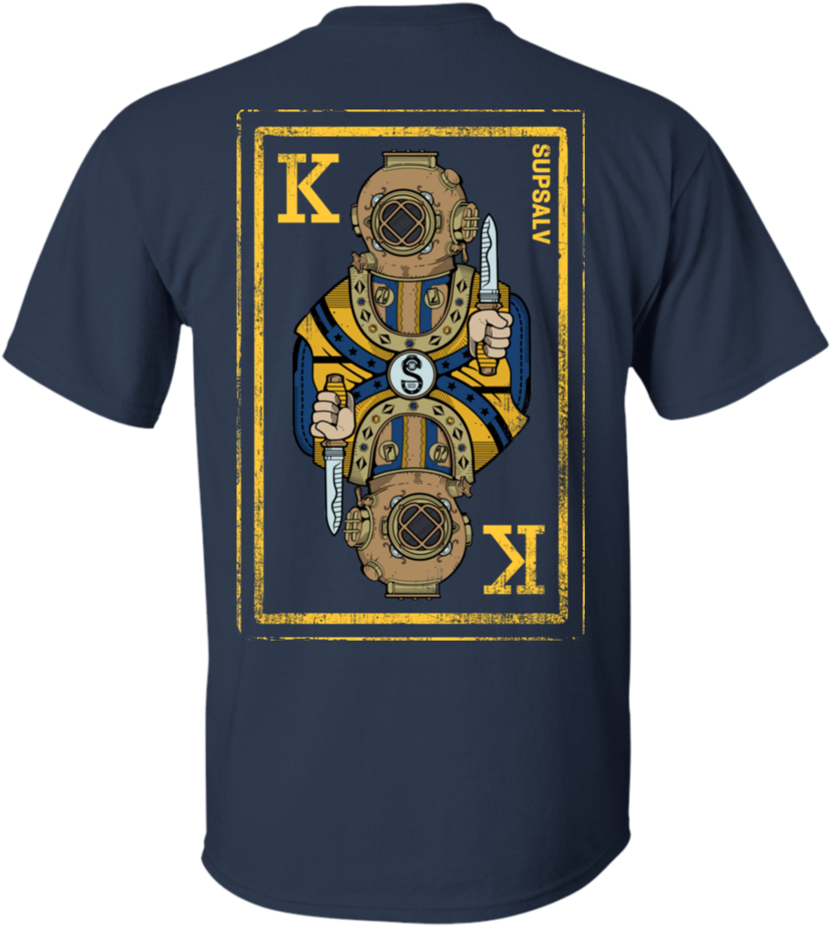 Mk V King Card Gildan Cotton T-shirt - Us Navy Diver T Shirt (1024x1024), Png Download