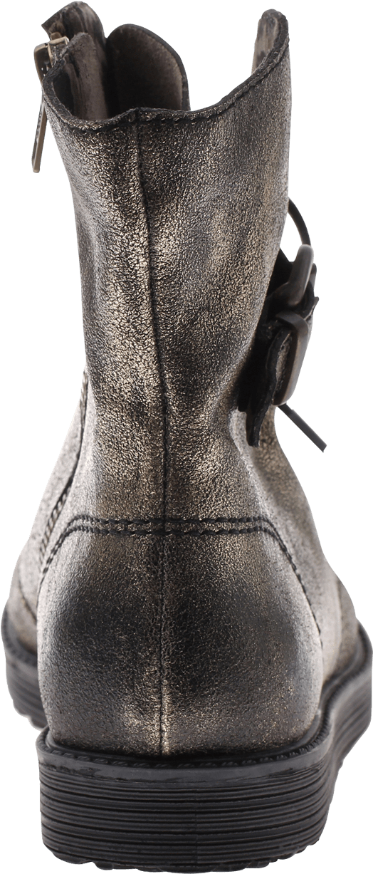 Women's Leather Combat Boot Brentsville In Gold Back - Chelsea Boot (1782x1782), Png Download