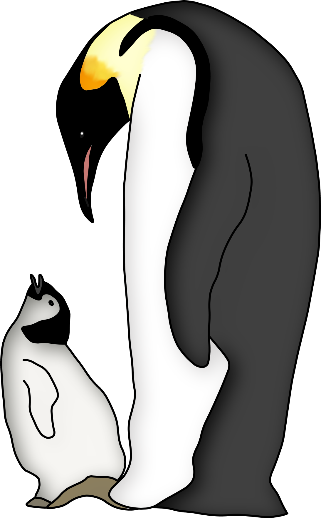 Emperor Penguin Clipart Group Penguin - Emperor Penguin (1236x1800), Png Download