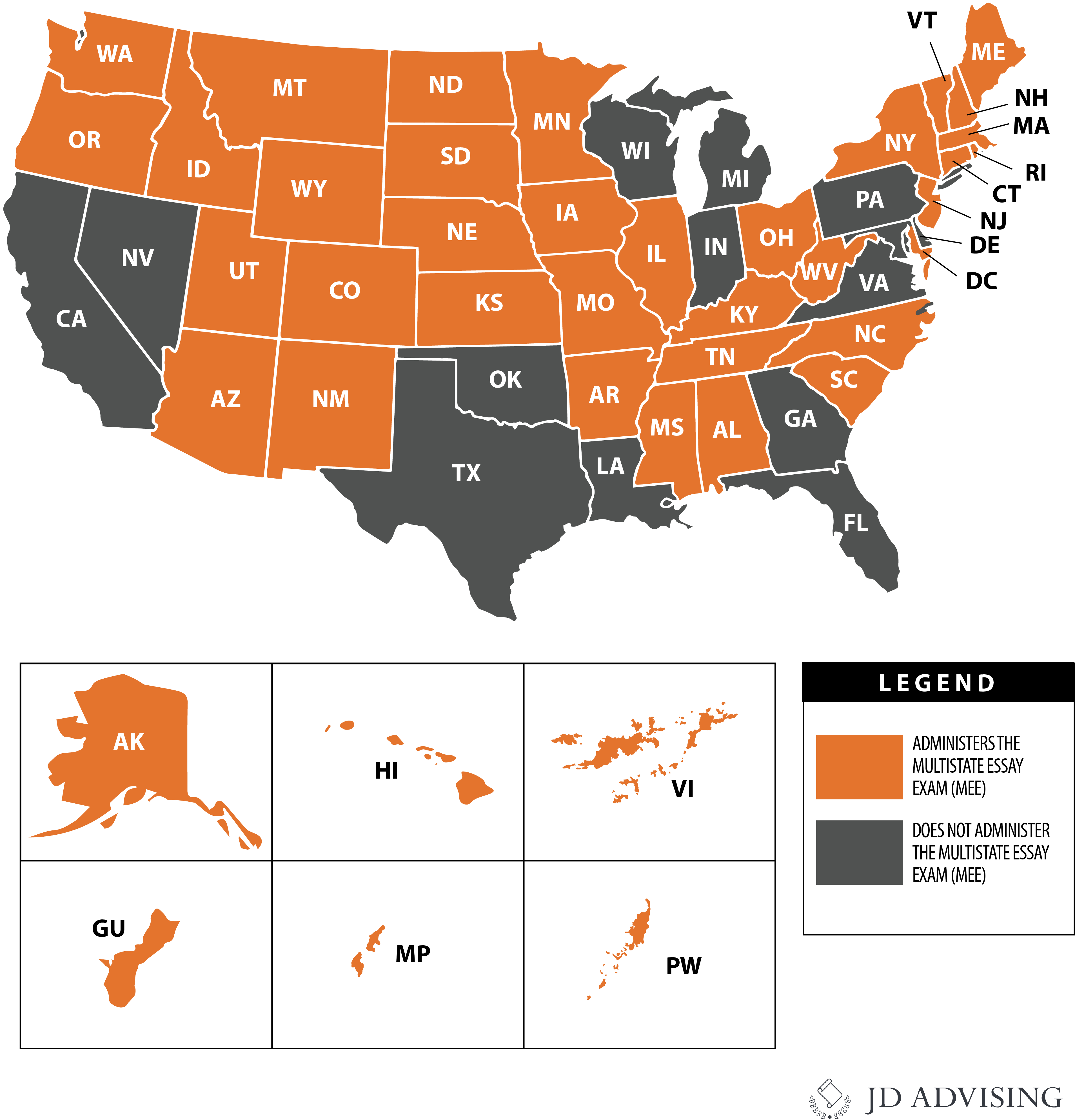 Which States Administer The Multistate Essay Exam - Connecticut A Red Or Blue State (4184x4534), Png Download