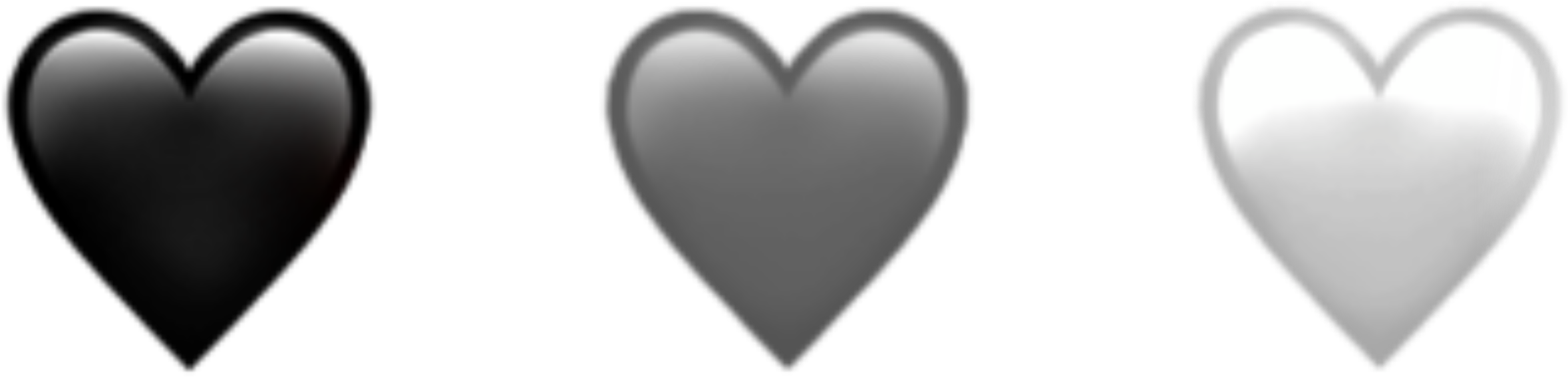 Black Gray Grey Aesthetic Tumblr Emojis Emoji Hearts - Heart (3464x3464), Png Download