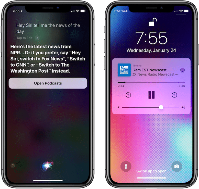 Siri News Ios 11 - Smartphone (805x796), Png Download
