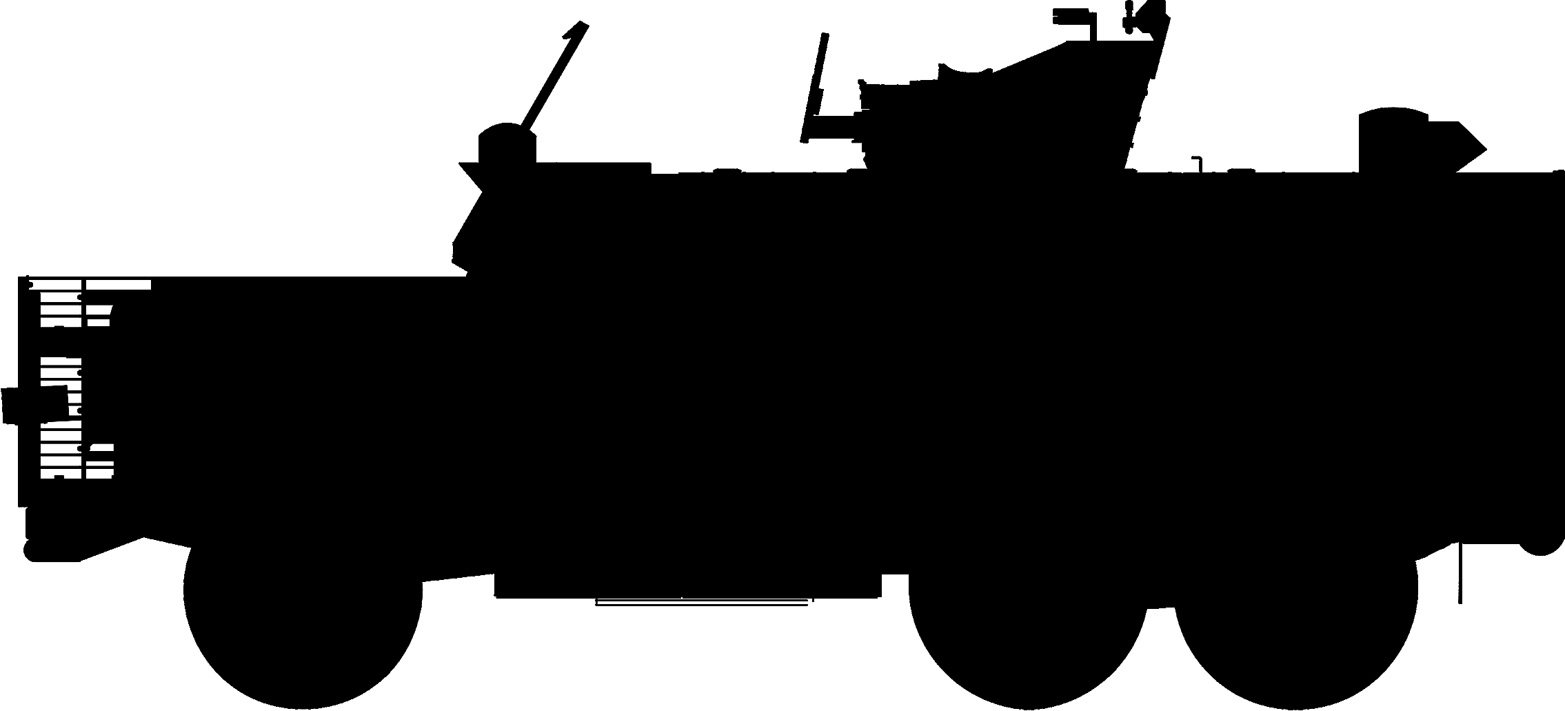 Mastiff Mpt Mk3 S-b - Silhouette (2270x1031), Png Download