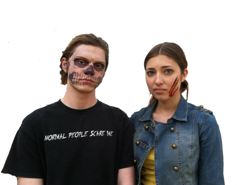 Tate And Leah Off Set Lmao Oops Evan And Shelby - Shelby Young And Evan Peters (960x717), Png Download