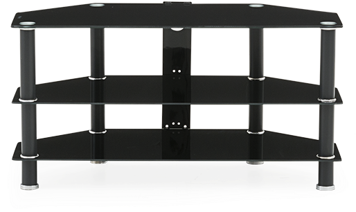 Image For Black 3 Shelves Tv Stand From Brault & Martineau - Bench (519x804), Png Download