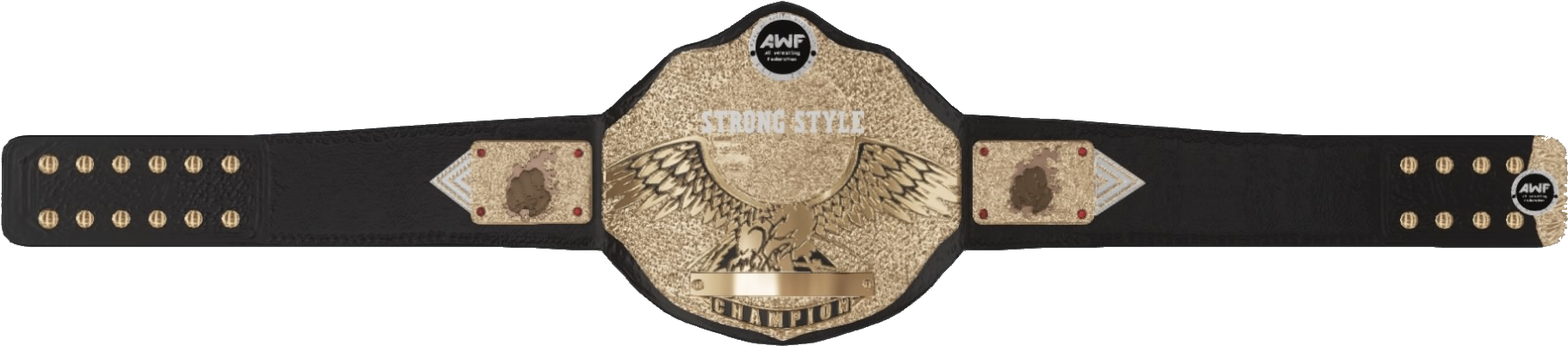 Awf Strong Style Championship - Emblem (1920x483), Png Download
