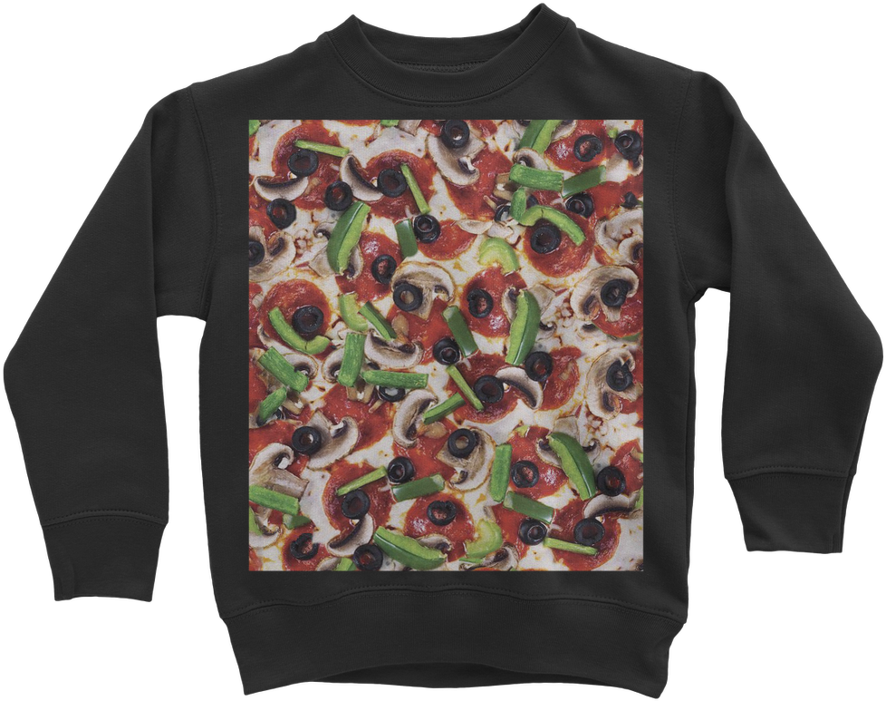 Supreme Pizza Classic Kids Sweatshirt - Sweater (1024x1024), Png Download