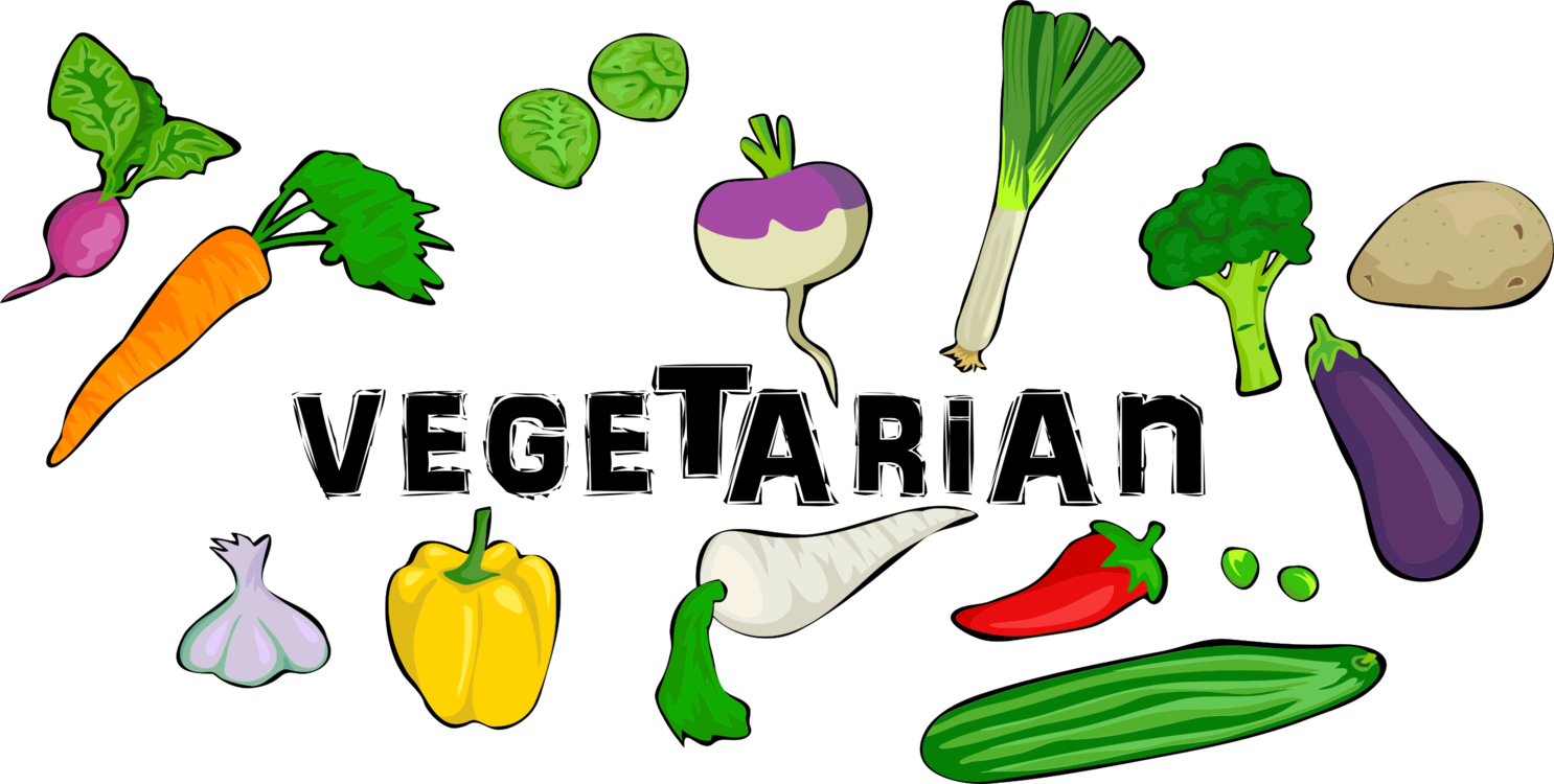 Vegetable Fruit Flowering Plant Line - Vegetarianism Clip Art (1486x750), Png Download