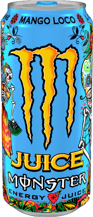 Monster Energy Mango Loco - Monster Juice Mango Loco (390x833), Png Download