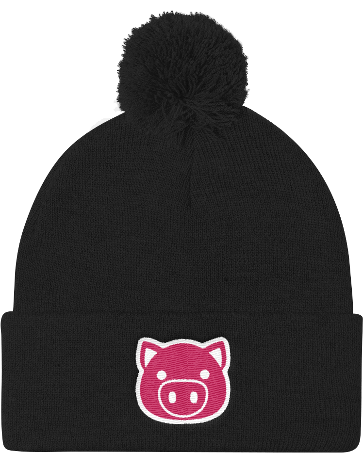Emoji Pig Beanie Swish Embassy - Knit Cap (1000x1000), Png Download