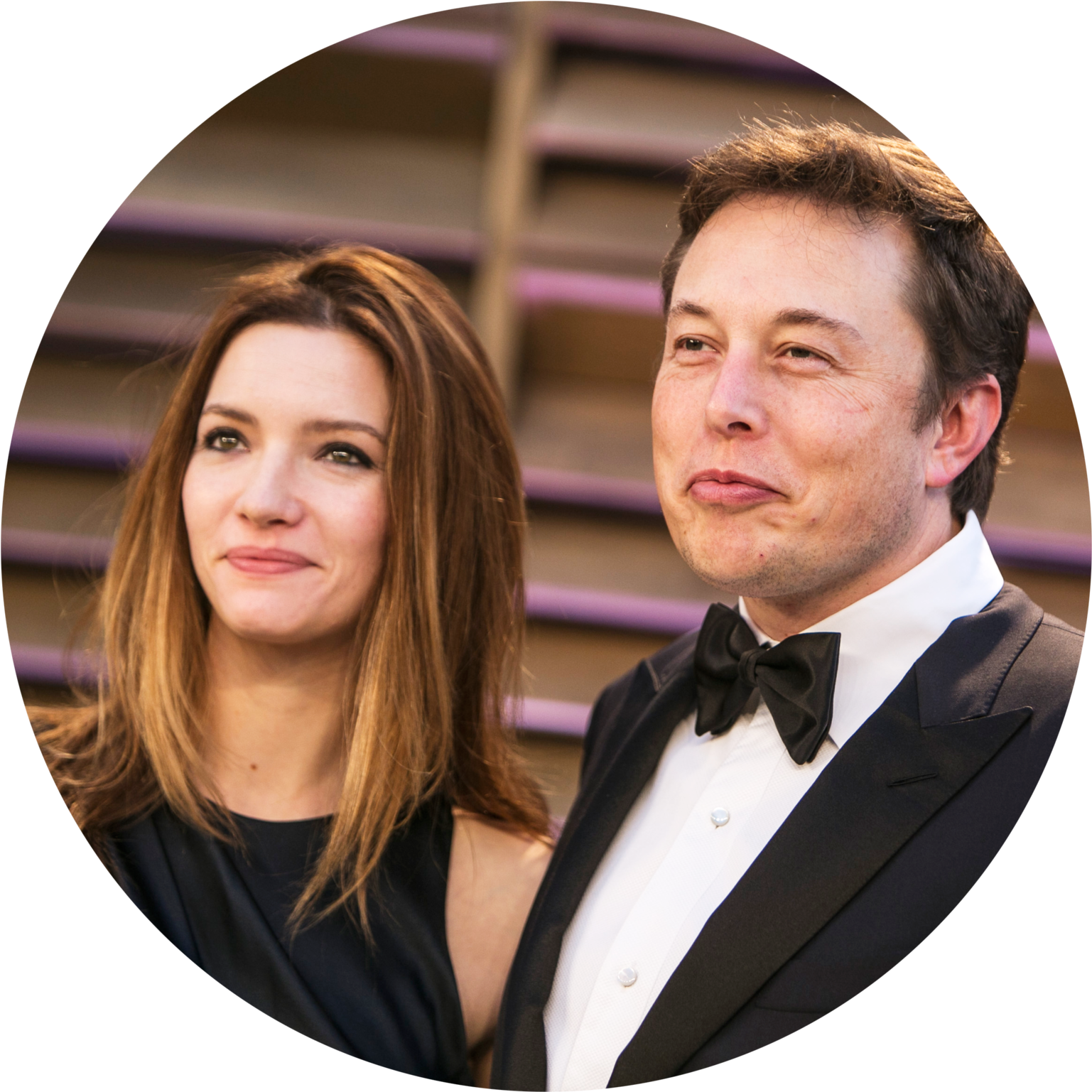 Ptalulah Riley And Elon Musk Arrive At The Emvanity - Elon Musk And Justine Musk (1600x1600), Png Download