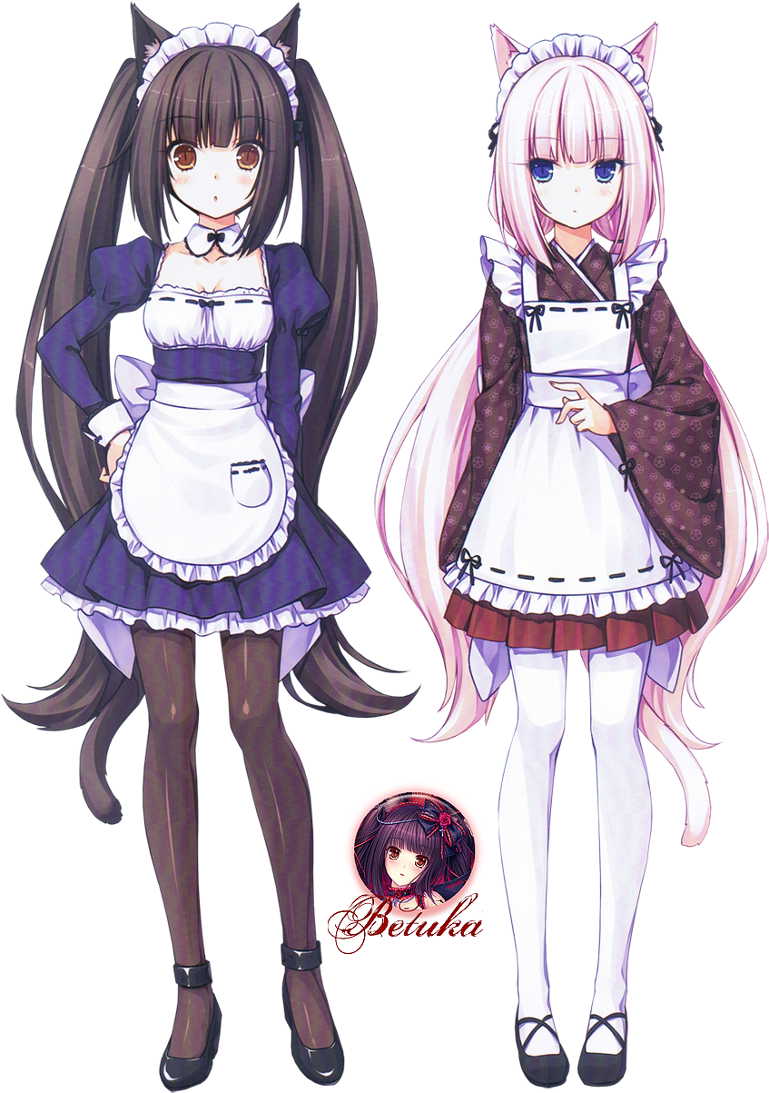 Chovamaids Betuka - Anime Cat Girl With Pigtails (900x1259), Png Download