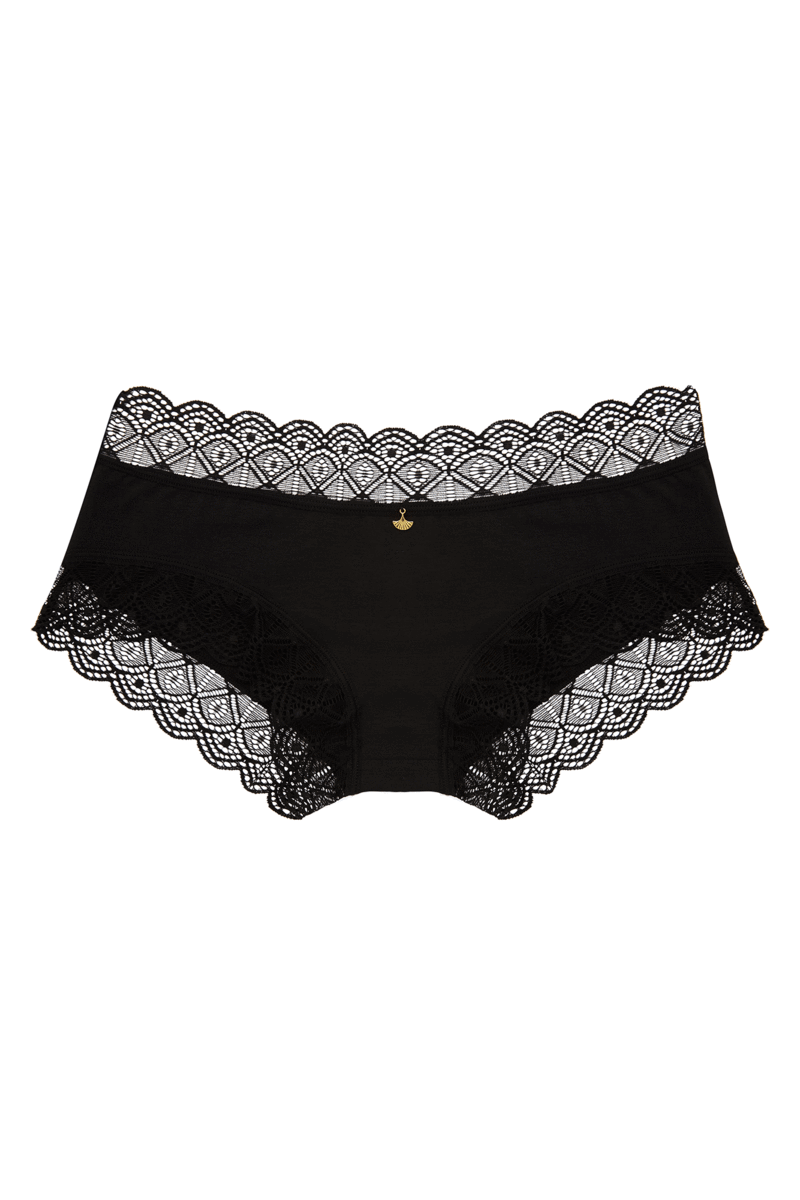Knicker Luxe Luna Hipster Black Panty - Underpants (800x1200), Png Download