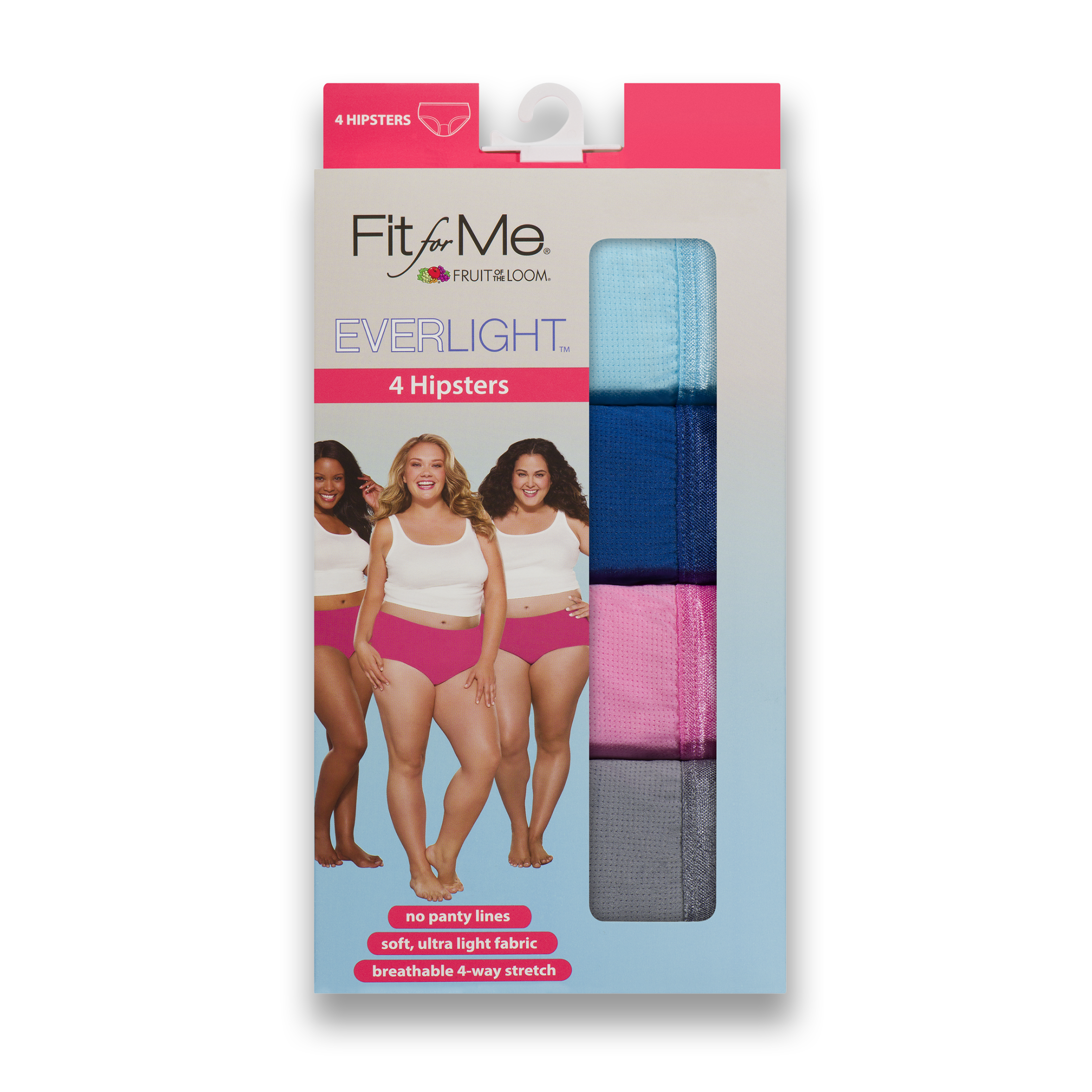 Fit For Me By Fruit Of The Loom Everlight Hipsters, (2232x2768), Png Download