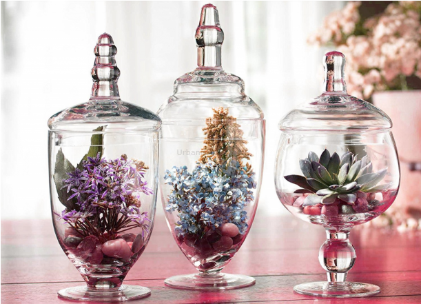 Buy Devnow Glass High Quality Clear Glass Apothecary - Glass Jars Online India (610x630), Png Download