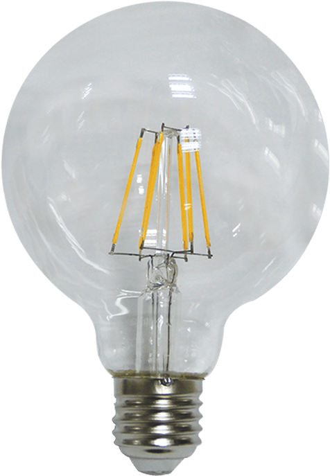 61161-globo Ø95 E27 8w Filamento - Incandescent Light Bulb (1024x1024), Png Download