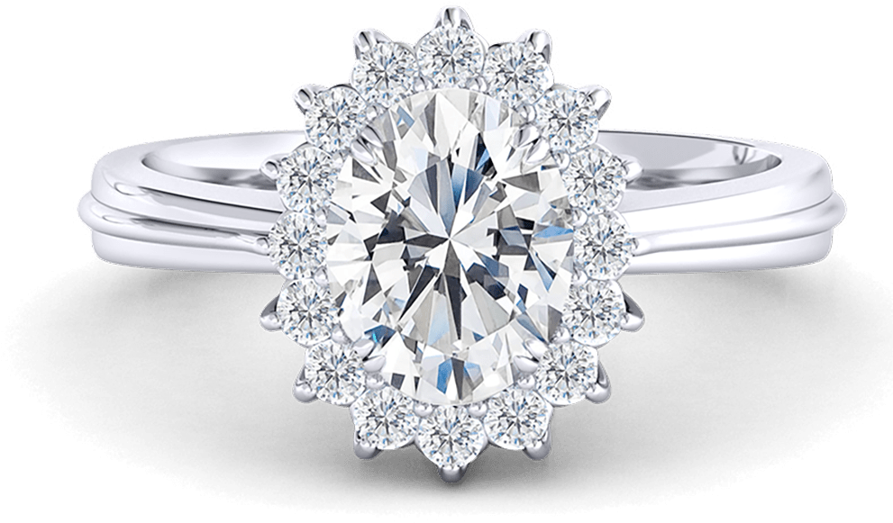 Di Prong Halo - Pre-engagement Ring (1000x750), Png Download