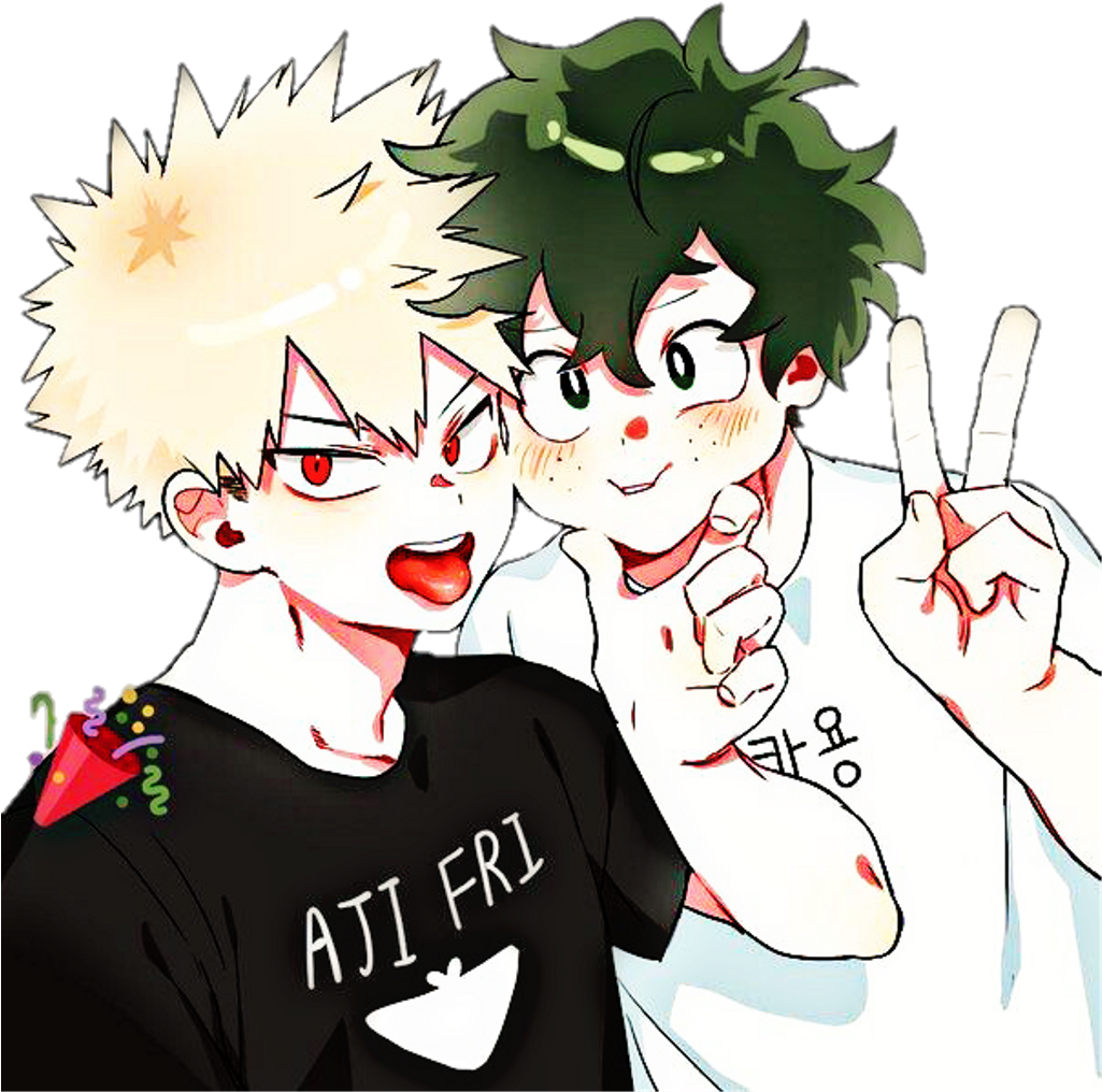 #deku #bakugou #midoriya #midoriyaizuku #bagukouxdeku - Draw Deku And Bakugou (1024x1024), Png Download