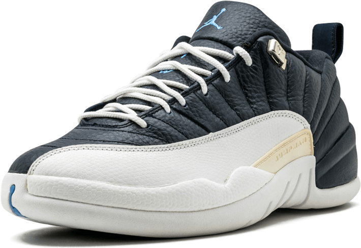 Air Jordan Xii Low Obsidian - Jordan Retro 12 Low Obsidian (1000x600), Png Download