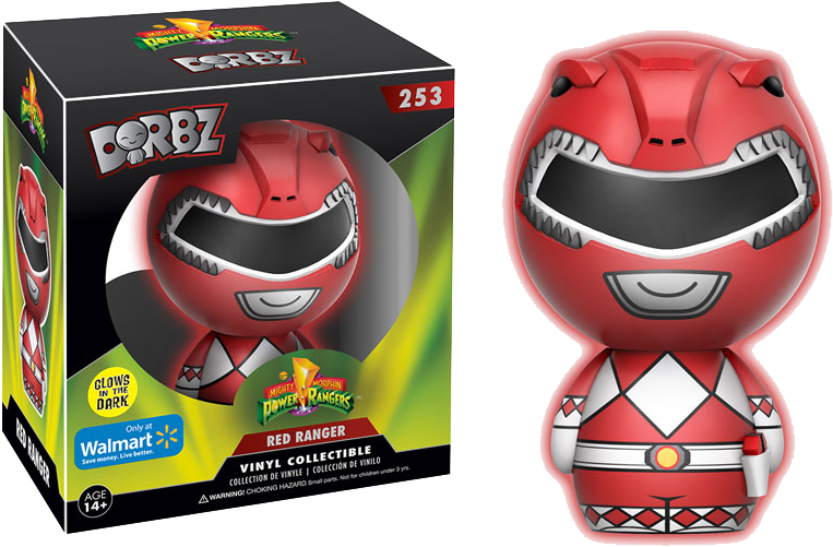 Red Ranger Glow Us Exclusive Dorbz [rs] - Action Figure (800x516), Png Download
