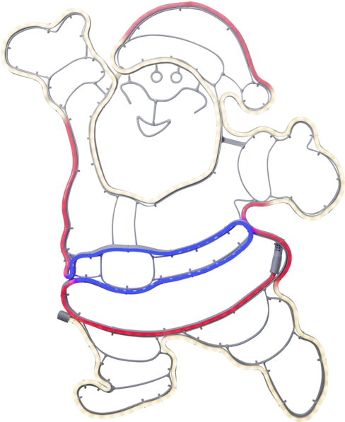 Munter Julemand Dekofigur Neoled Til Udendørs (600x600), Png Download