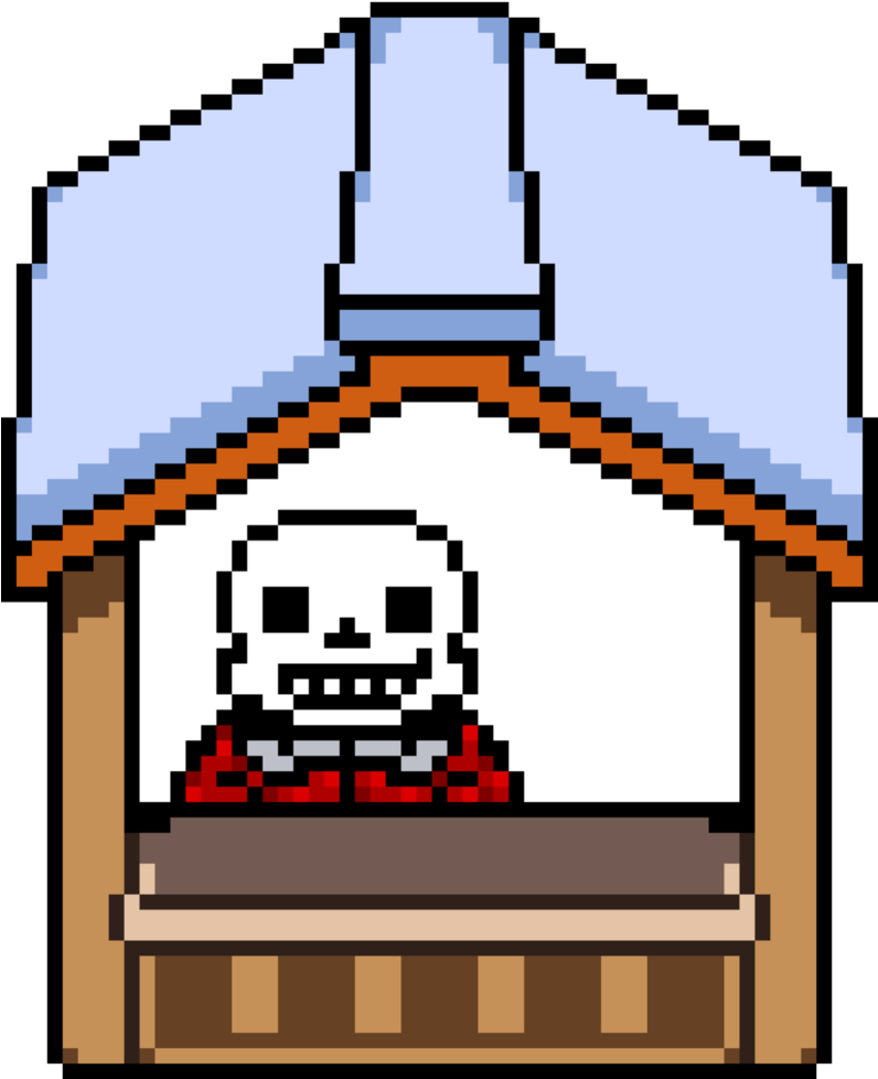 A Hotdog Stand By Bxkka - Pixel Art Bad Time Trio (796x978), Png Download