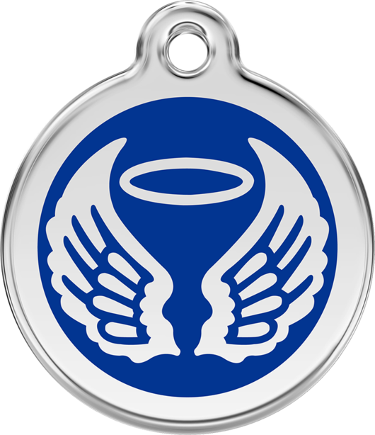 Red Dingo - Red Dingo Dog Tag Angel Wings (530x614), Png Download