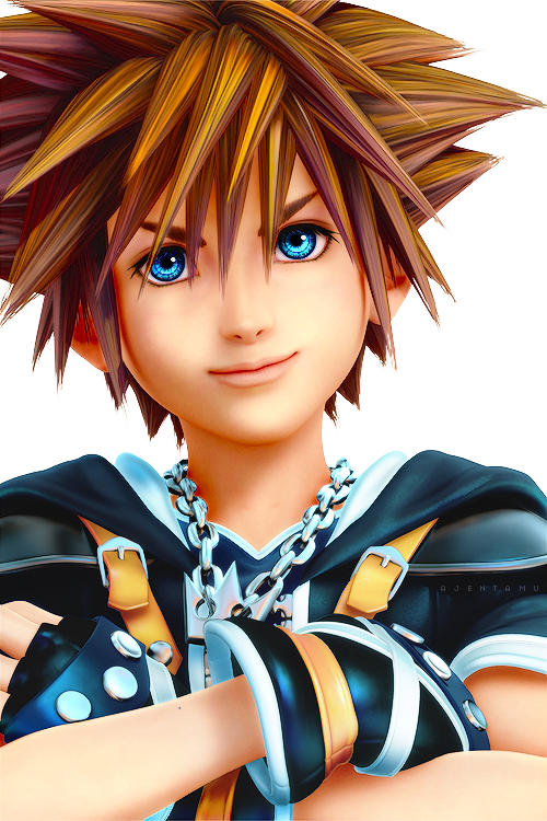 Kingdom Hearts Sora Square Enix Roxas - Kingdom Hearts Sora Selfie (500x750), Png Download