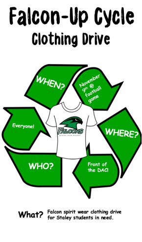 Staley Student Council Is Doing An Up-cycle Spirit - Recycle Symbol (506x900), Png Download