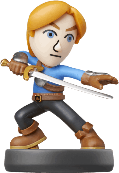 Nintendo Amiibo - Wii Swordsman (600x600), Png Download