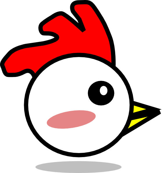 Cartoon Chicken Head Png (558x598), Png Download