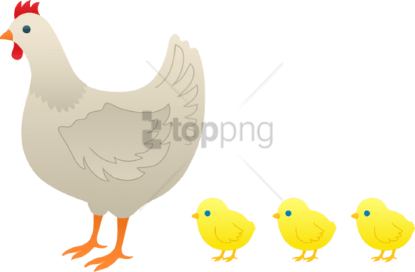 Free Png Baby Chicken Png Png Image With Transparent - Mother Hen And The Chicks (850x557), Png Download