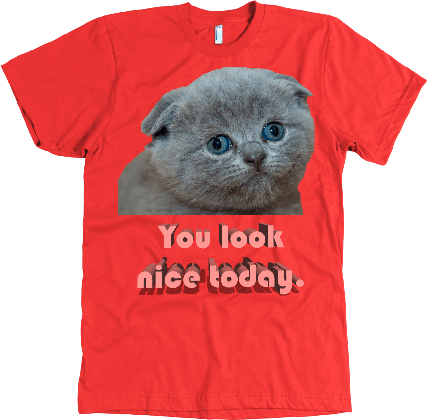 Shopping You Look Nice Tee American Apparel Mens / - T-shirt (1000x1000), Png Download
