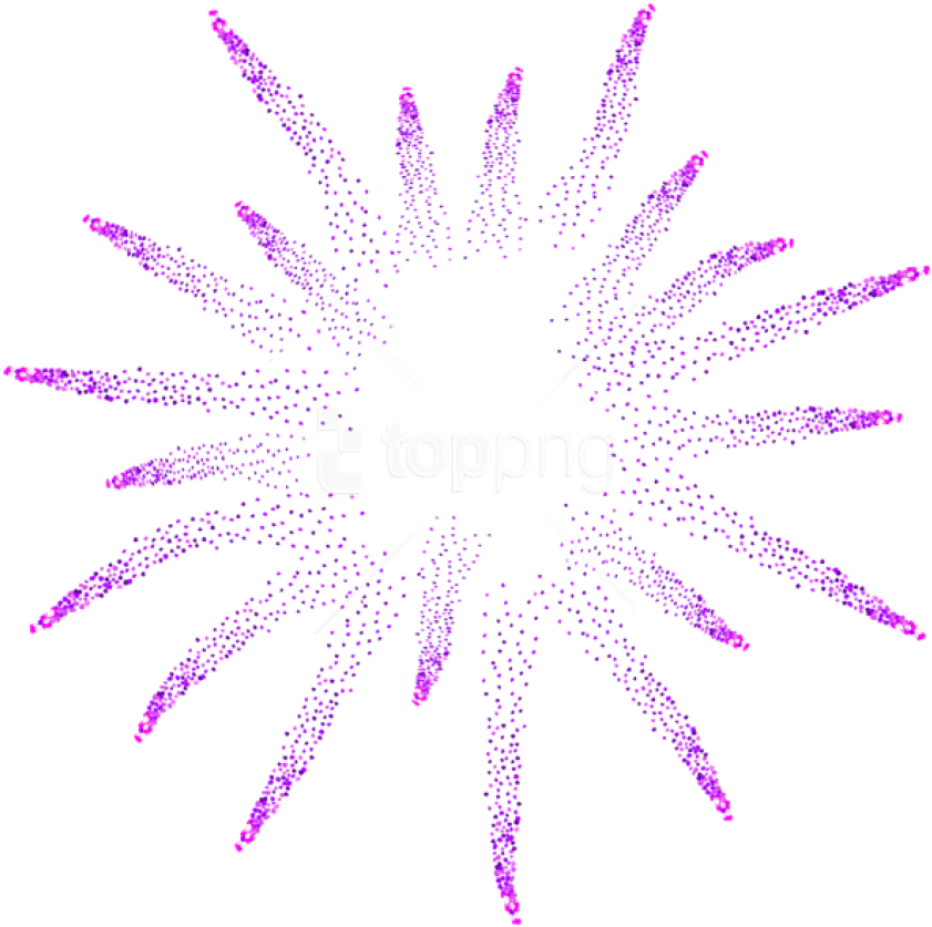 Free Png Purple Fireworks Png - Fireworks Clipart Pink Png (850x846), Png Download